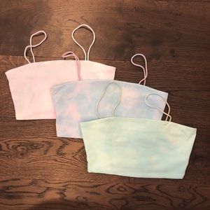 Bundle of crop tops. Never worn. Tie dyed.